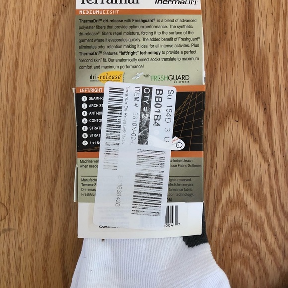 LOT OF 7 PAIRS MEN’S SIZE LRG TERRAMAR THERMA-DRI ATHLETIC / HIKING SOCKS - Picture 8 of 12